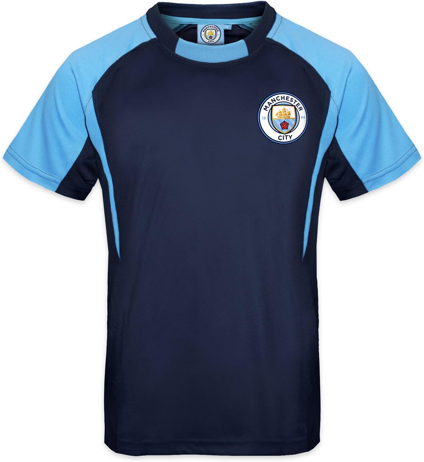 MANCHESTER CITY Boys T-Shirt Poly Kids Official Football Gift