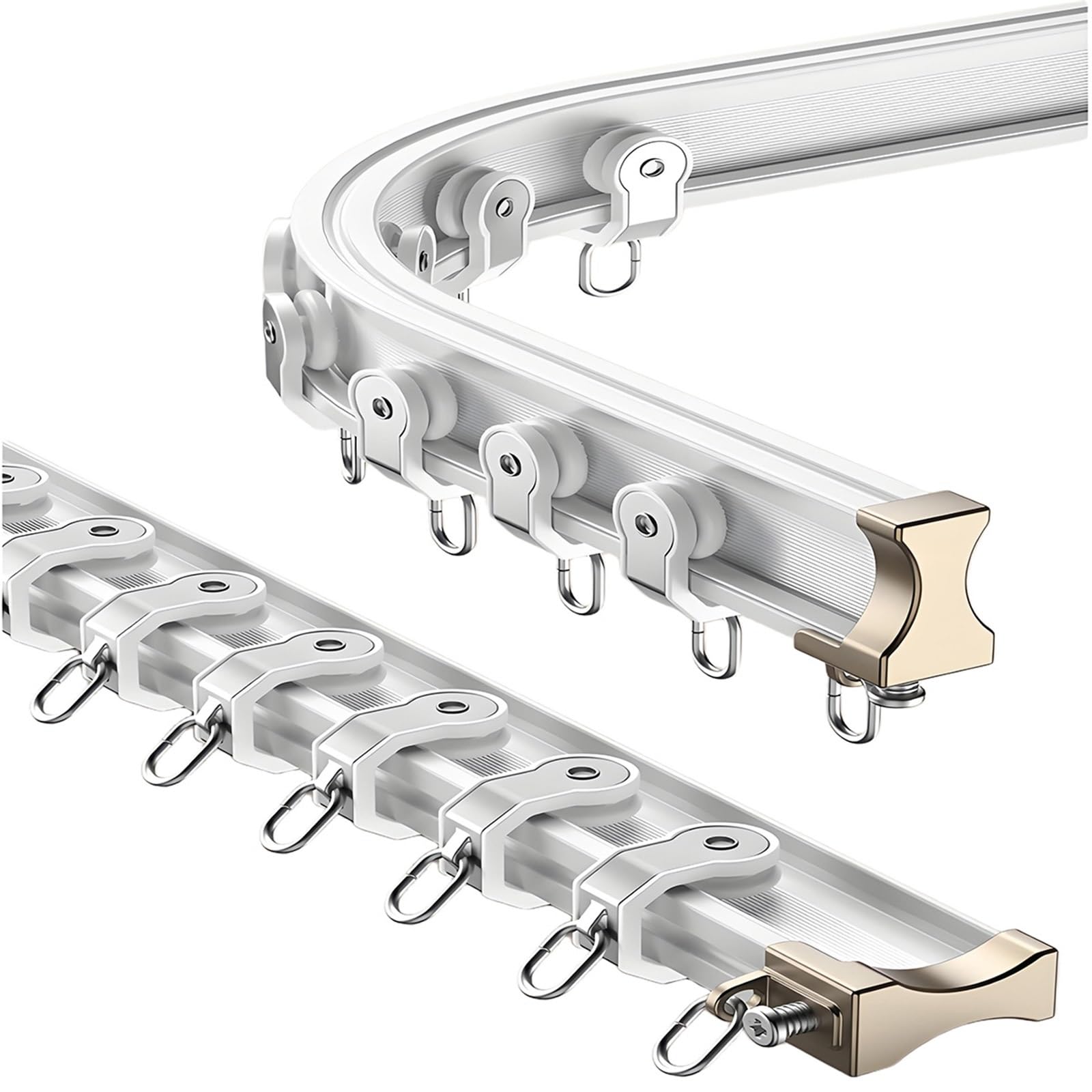Rail à rideaux pliable de 16 pieds flexible en aluminium pour séparation