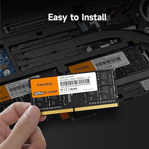 Miniatura 3 de fanxiang SODIMM DDR4 RAM 32 GB (2 x 16 GB) 3200 Mhz, memoria Intel AMD para laptop CL22 1.2V de doble canal, ideal para juegos y productividad