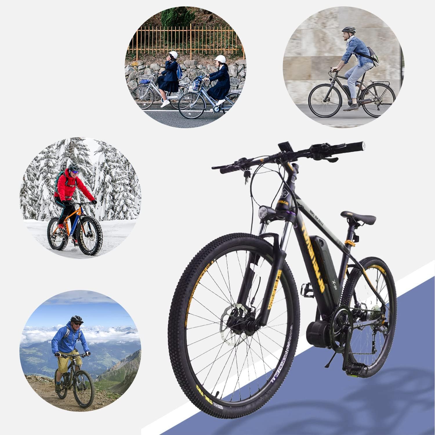 X-go Ebike Batería 48V 10Ah 4Pines Hailong Litio Ebike Batería Encaja para 100W-750W Bicicleta Eléctrica con Cargador (Miliamperios Hora 4500MAh)