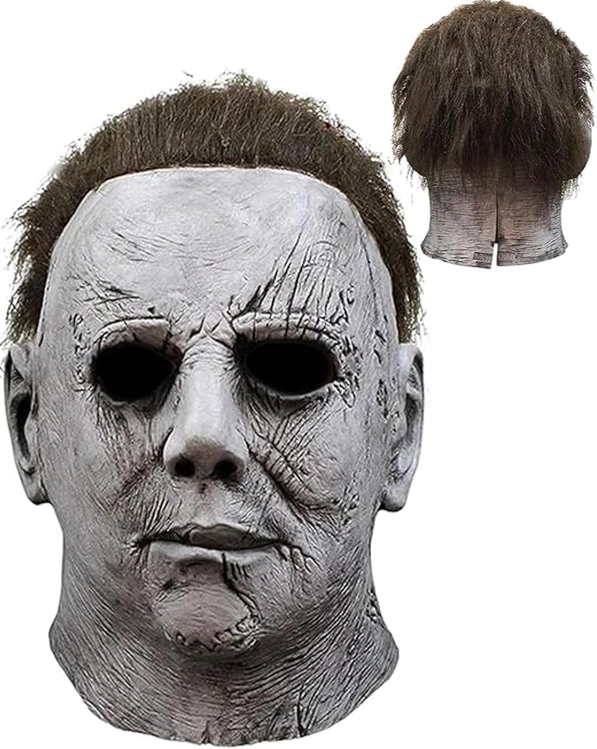 Michael Myer Mask for Adults,Head Mask Horror Scary FaceFor Halloween Party Halloween Masks