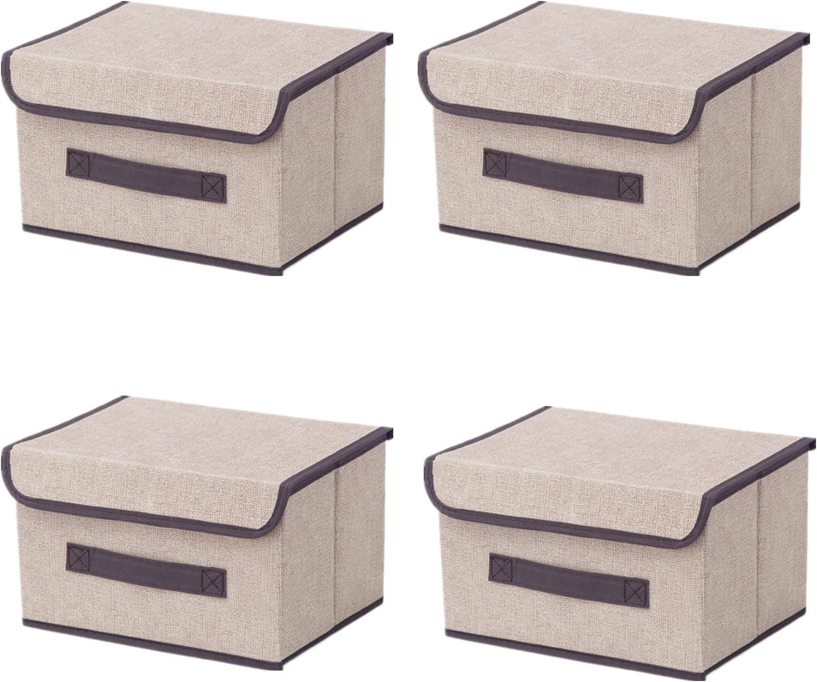 Lot de 4 boîtes de rangement en porcelaine pour vaisselle