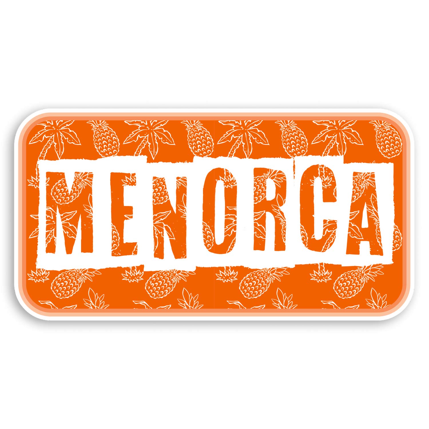 Destination Vinyl Ltd Multi 2 X 10Cm Tropical Menorca Vinyl Stickers - Spain Travel Luggage Sticker #31473 (10Cm Wide)