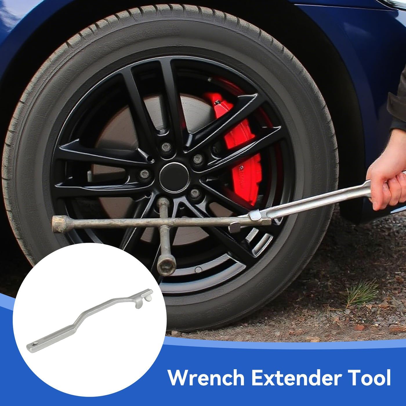 Universal 15 Inch Wrench Extender Tool Bar amplify torque, 15 Inch Long Wrench Extension with 1/2 Inch Hole
