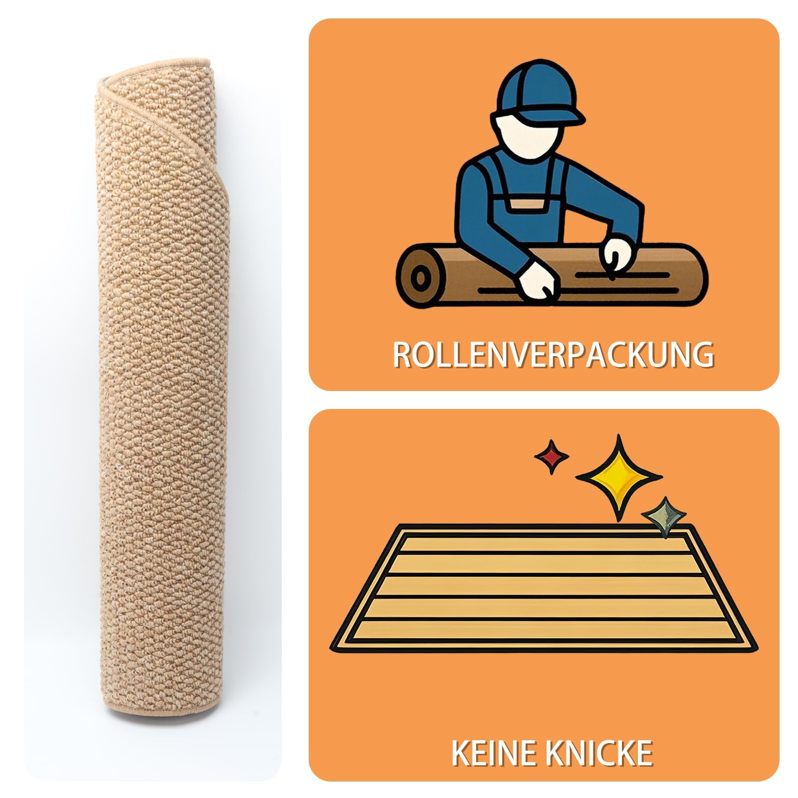 Halbrund Schmutzfangmatte Innen, Rutschfest Fußmatte Innen Außen Schmutzmatte Waschbar Sauberlaufmatte Türmatte Polyester Eingangsteppich Fussmatte eingangsmatte für Eingang Haustür (brown, 50x80)