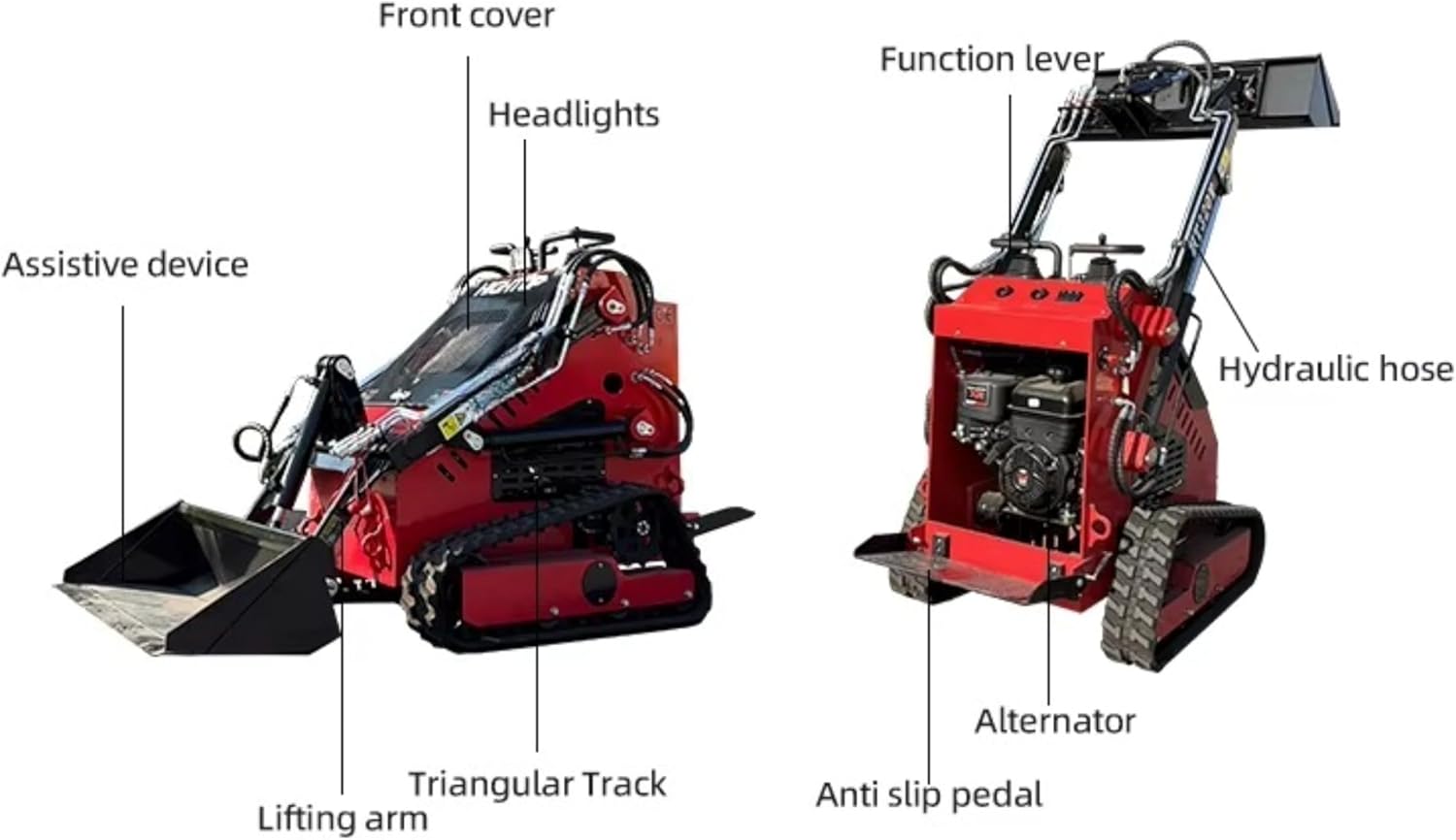 Industrial Skid Steer Loader with Reinforced Frame for Mining Auxiliary Quarry Operations & Large-Scale Construction Projects