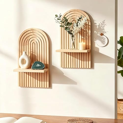 LIYAOLI Boho Plant Wall Shelf Set of 2-15 x 8.6