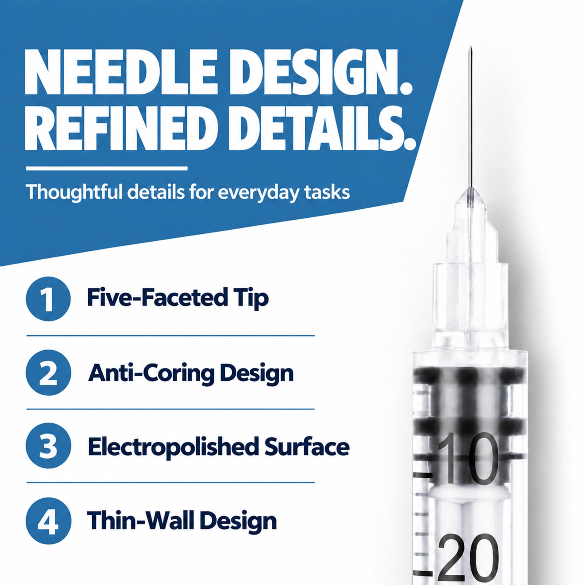 29G 1cc 1/2" Syringe with Needle - Disposable Individual Package-100 Pack — Amazon image 5
