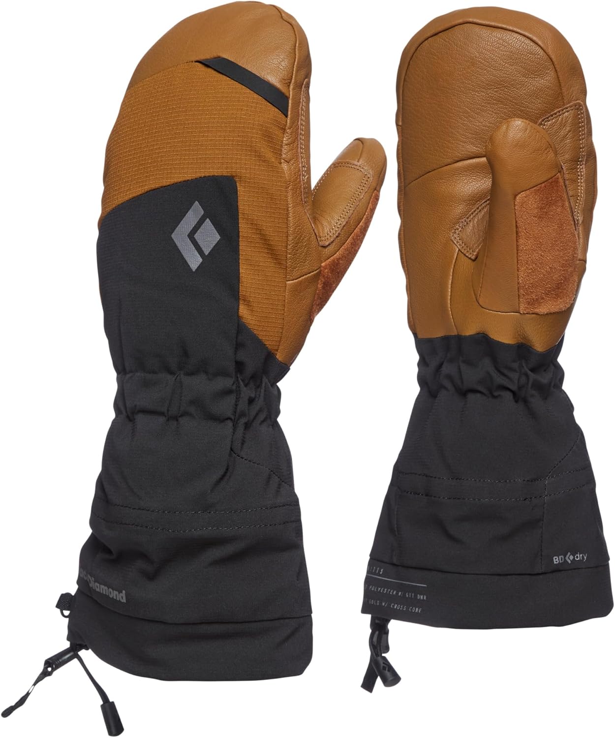 BLACK DIAMOND Men's Mercury Ski/Snow Mitts | Contains BD.Dry Waterproof Insert | Includes Primaloft Gold Fleece Lining | Removable Liner Mittens