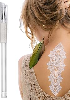 スキンスクライブペン アーティストマーキングペン 洗えるスクライブペン 白描画ペン スキンマーキングペン 十代の若者と大人のためのボディアート供給ツール