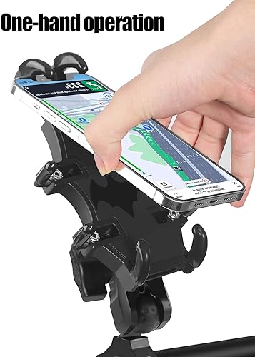 Miniatura 7 de Soporte de teléfono antivibración para UTVSXS Off-Road, operación con una sola mano, soporte de aluminio resistente para teléfono celular, fácil de