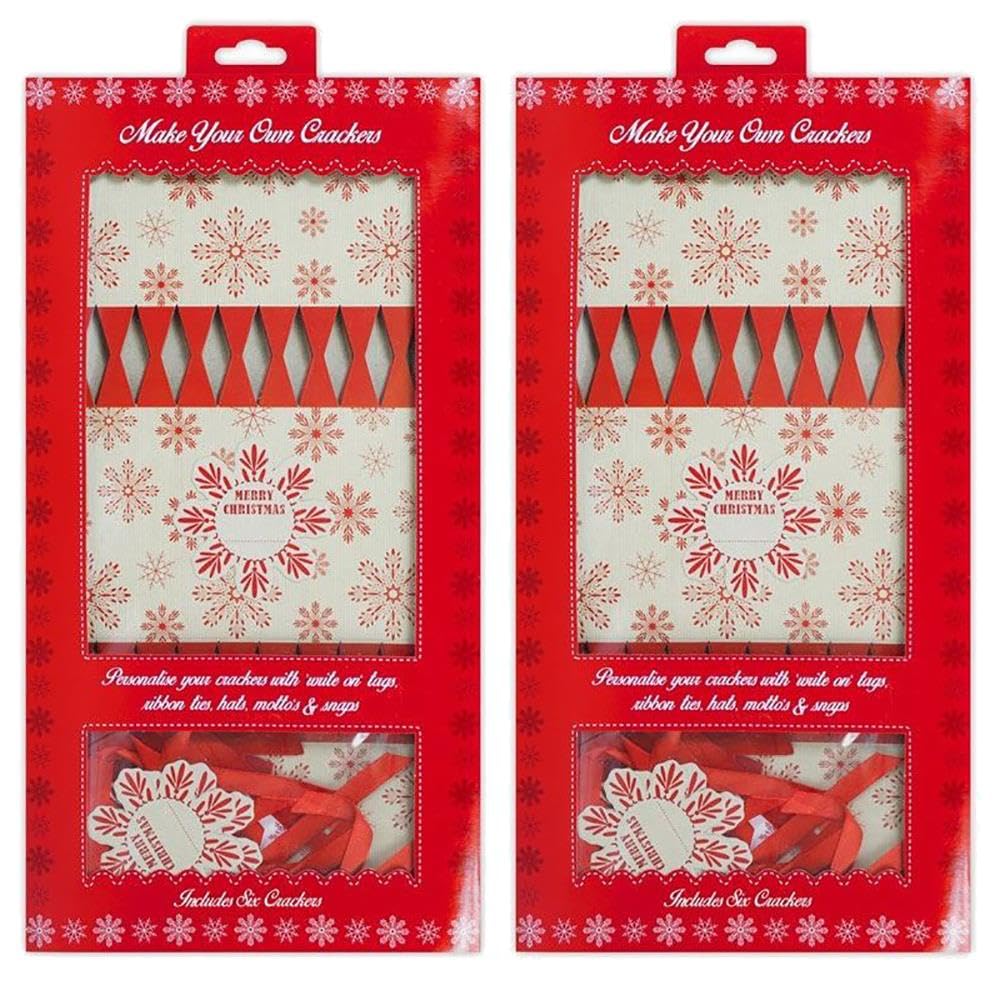 Yöl Nordic Pack Of 12 Christmas Crackers Make Your Own Diy Snowflake Xmas Party Tableware Design