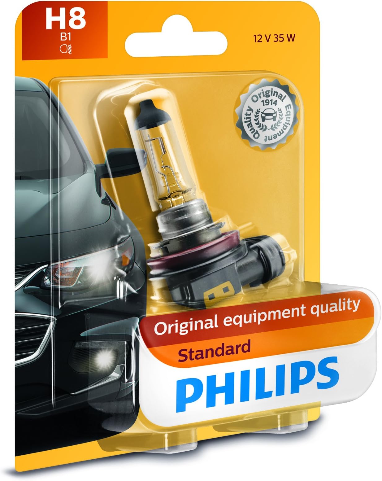 12360B1 H8 Standard Halogen Replacement Headlight Bulb, 1 Pack