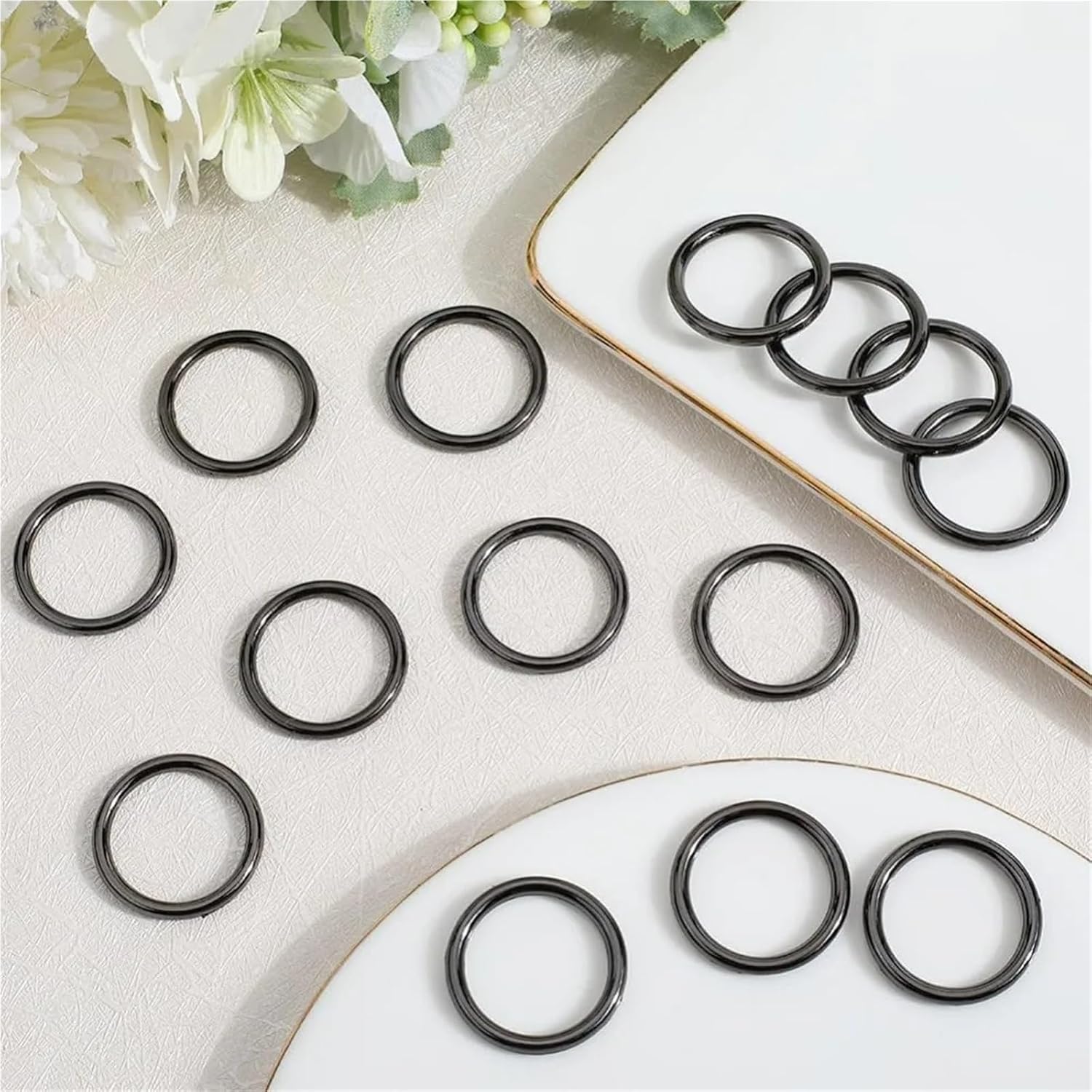Closed Jump Rings 60 Pcs Metal O Rings, 20mm Gunmetal Closed Jump Heavy Duty