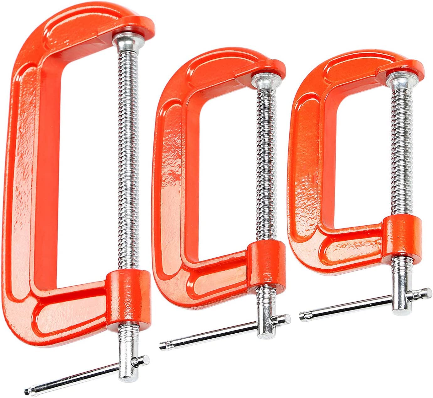 See full amazon price history chart for KROST Mini C Or G Clamp 3 Pcs Set 2" /3" /4" Cast Iron Frame With Chrome Plated Screw KROST Mini C Or G Clamp 3 Pcs Set 2" /3" /4" Cast Iron Frame With Chrome Plated Screw (B07NVFHQ53) Amazon Price History, Amazon Price Tracker