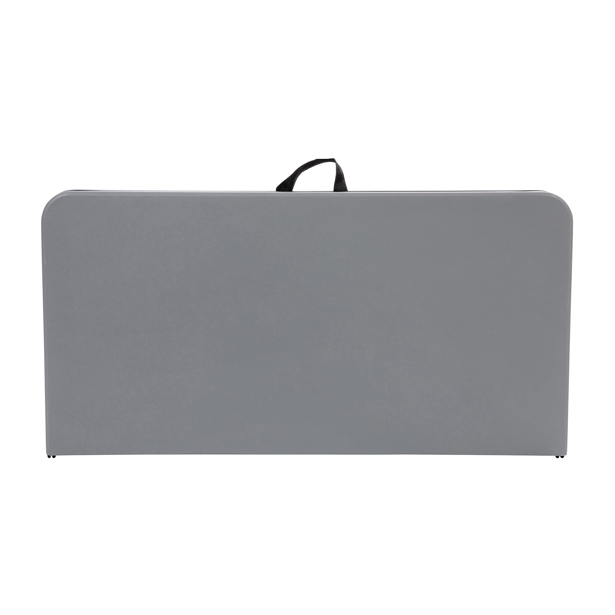 Flash Furniture Dunham quadratischer Veranstaltungstisch aus Kunststoff mit Tragegriff, zusammenklappbar, tragbar, für Veranstaltungen im Innen- und Außenbereich, 7 cm, Grau