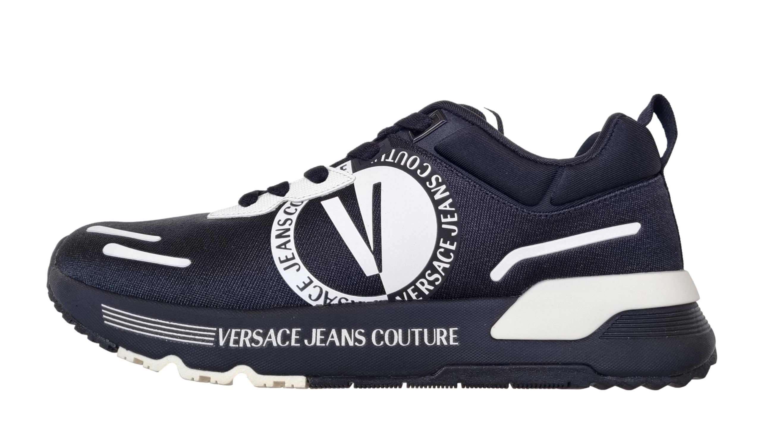 Versace Couture 75ya3sa1 Mens Neoprene Dynamic Bottom Sneakers