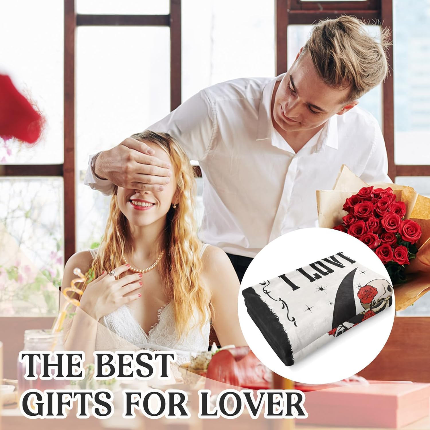 Valentines Day Gifts for Him Her, Wedding Anniversary Blanket for Women Men, Birthday Gifts for Boyfriend Girlfriend, I Love You Gift, Engagement, Valentines Gift for Wife Husband Couple, 60"X50" - Image 2