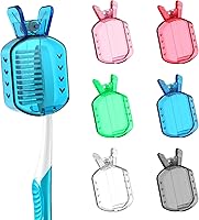Frekare Clip-On Toothbrush Covers 6-Pack: Transparent Protectors for Manual & Electric Toothbrushes, Travel Hygiene Essential