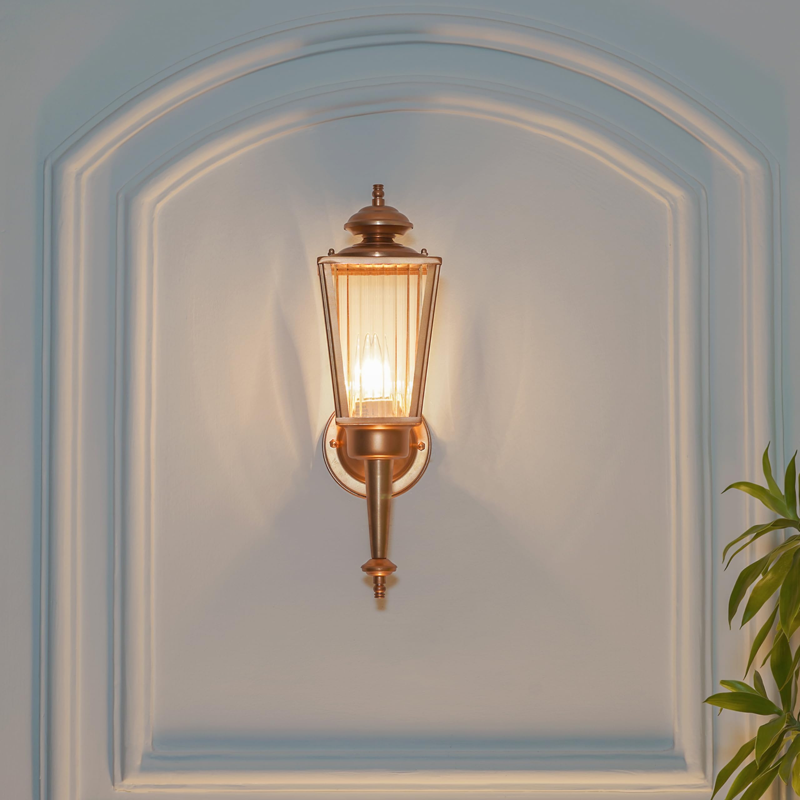 KAPOOR LAMP SHADES Aine: Copper Wall Light with LED Bulb -3