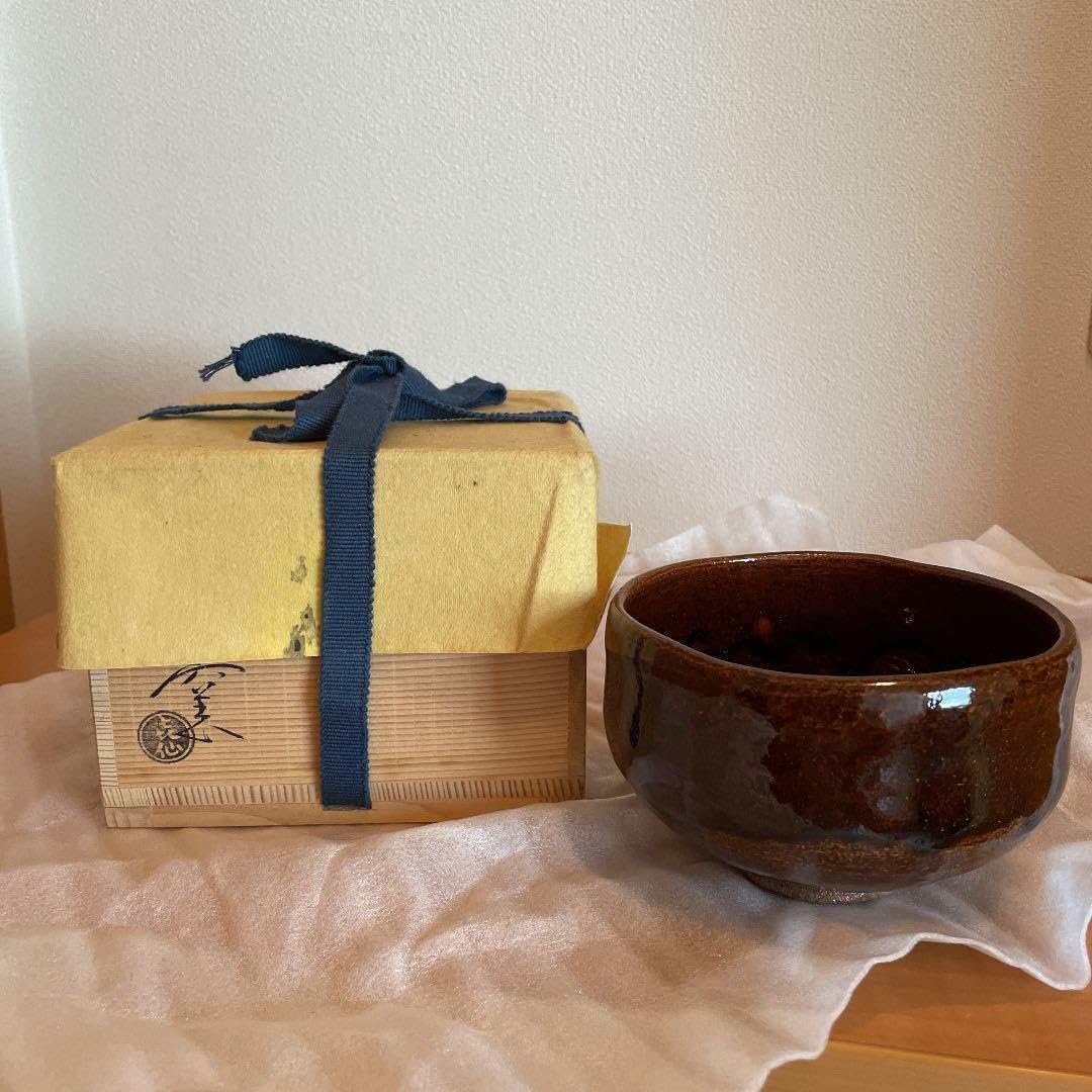 大樋焼 松雲釜 泉喜仙 茶碗 共箱