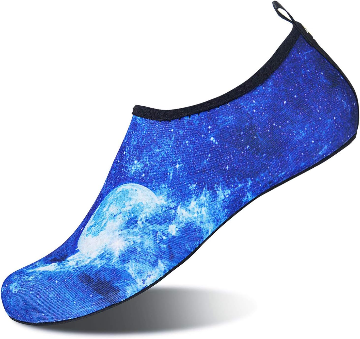 LANSEYAOJI Women's Barefoot Quick-Dry Water Shoes Men's Kid's Aqua Swimming Socks Unisex for Beach Surf Snorkel Diving Yoga,Moon,8/9 UK