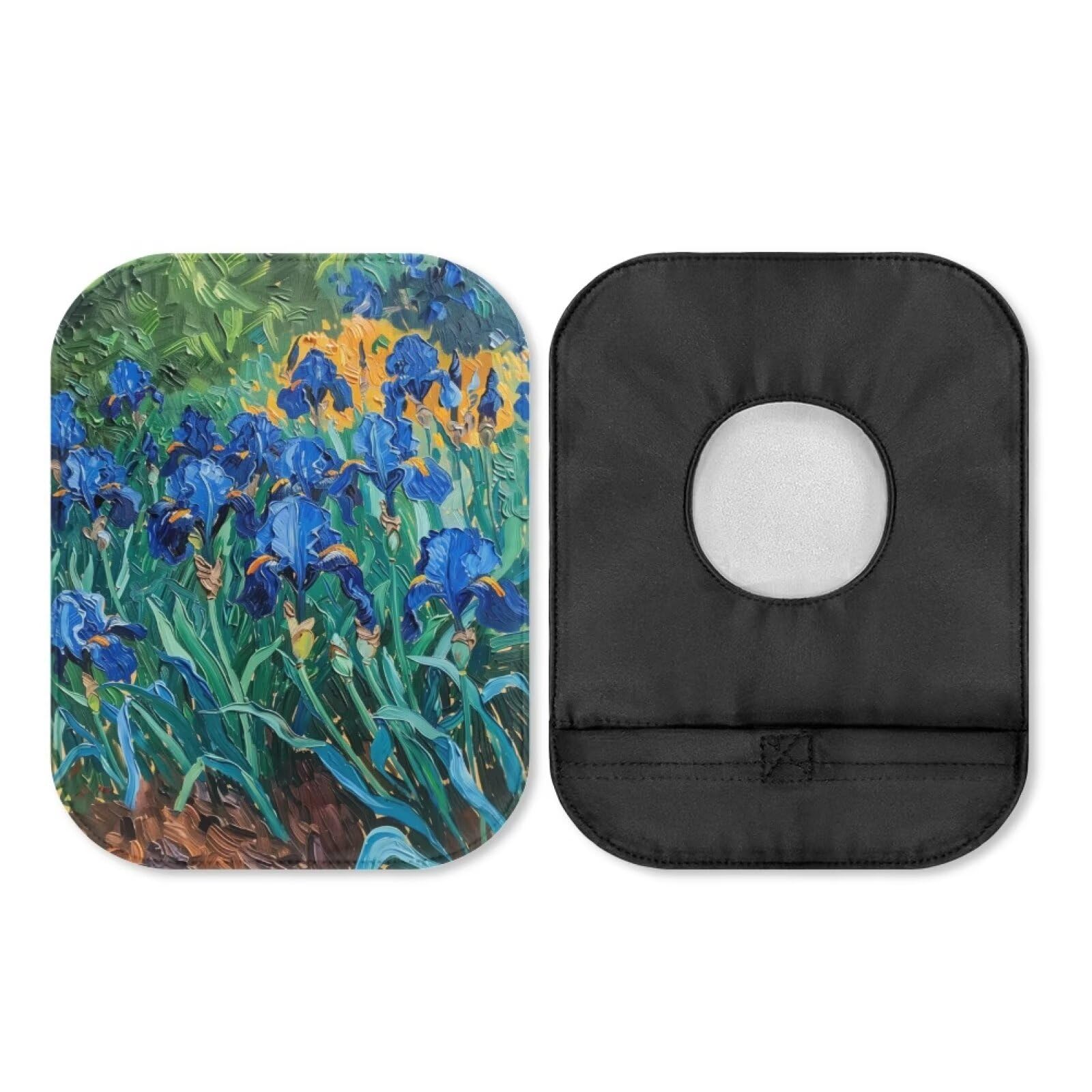 Uorisanigo Ostomy Bag Covers Stretchy Bag Cover Colostomy Supplies for Women Blue Iris Painting Colostomy Bag Cover Reusable Ostomy Protective Bag Cover Odor Control