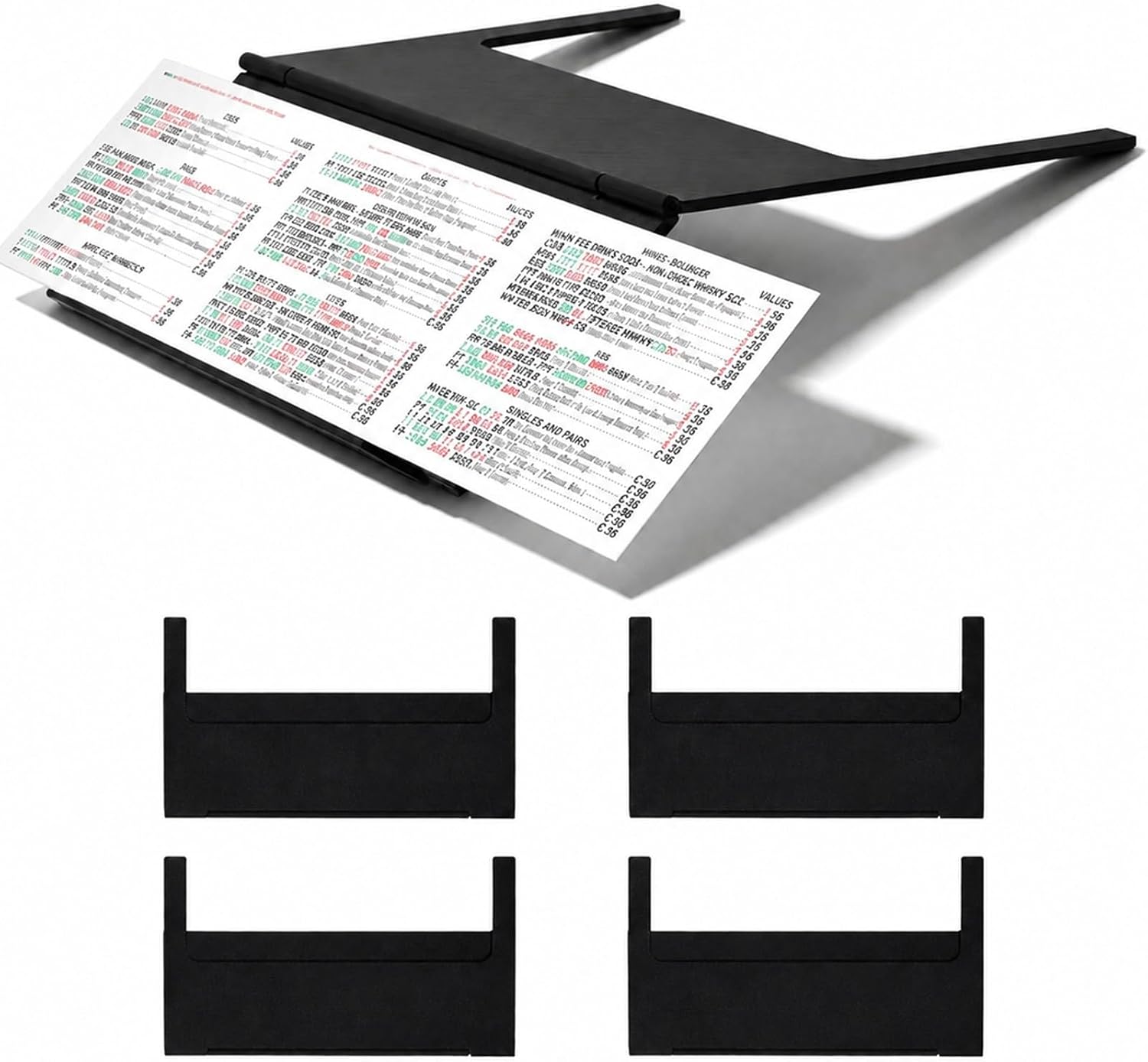 Lewtemi 4 Pcs 3D Printed Mahjong Card Holder for Table, Straight Style