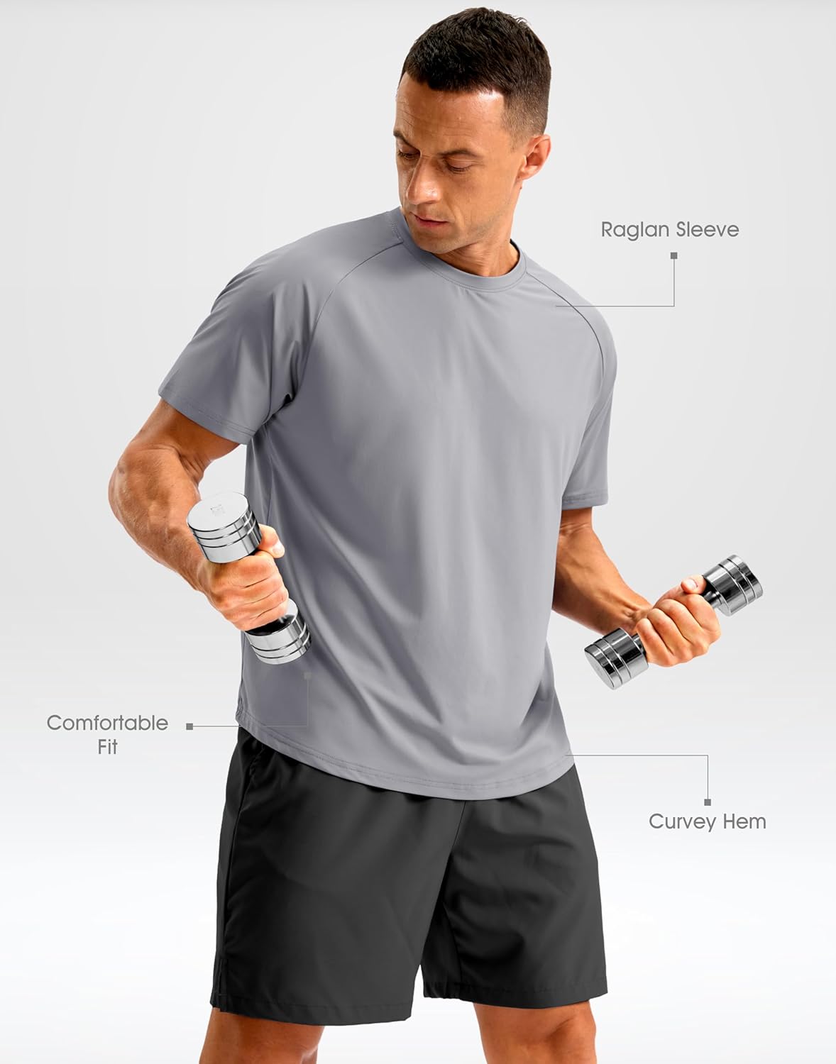 Soothfeel Mens Workout Shirts Quick Dry Athletic Running T-Shirts Short Sleeve Cooling Moisture Wicking Gym Active Tee Tops - Image 3