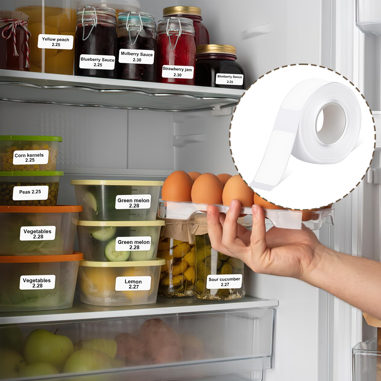 Thermotransfer-Etiketten 12x40mm - 3 Rollen Wasserfeste Aufkleber Für Thermodrucker