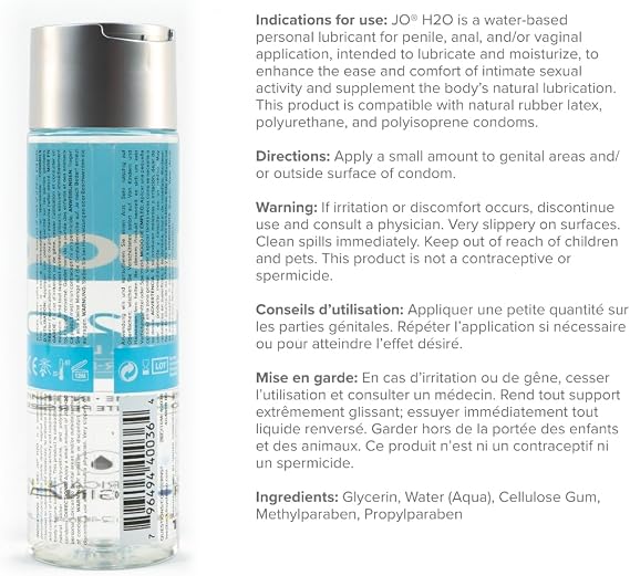 System Jo H2O Water Based Personal Lubricant, 240 ml