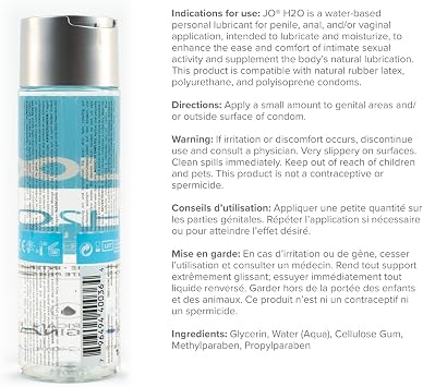 System Jo H2O Water Based Personal Lubricant, 240 ml