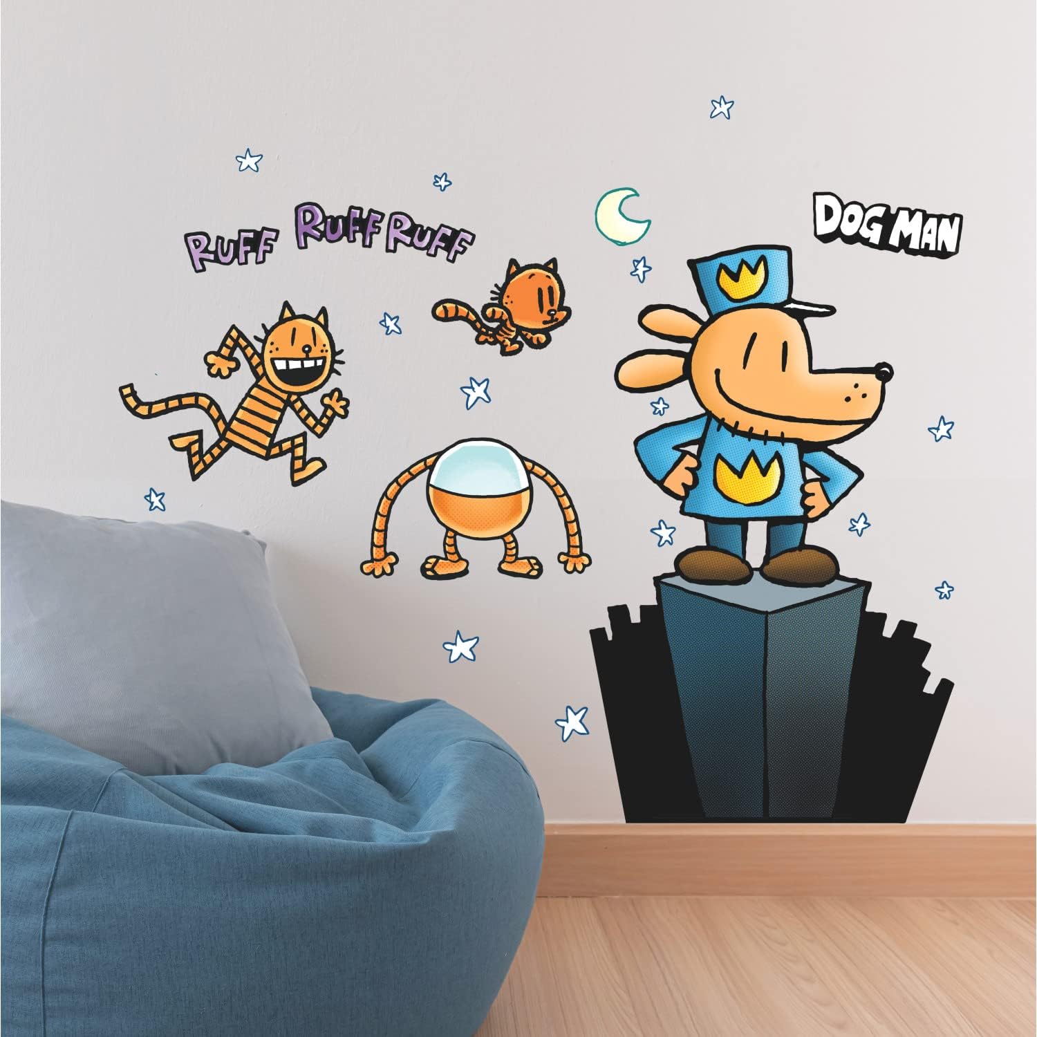 Dog Man and Friends Giant Peel and Stick Wall Decals