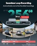 BOTSLAB 4K Dual Dash Cam Front and Rear, STARVIS 2 Sensor, Voice Control, 170° Wide Angle, 5GHz WiFi, Built-in GPS, WDR Night Vision, 24H Parking Mode (No Card)