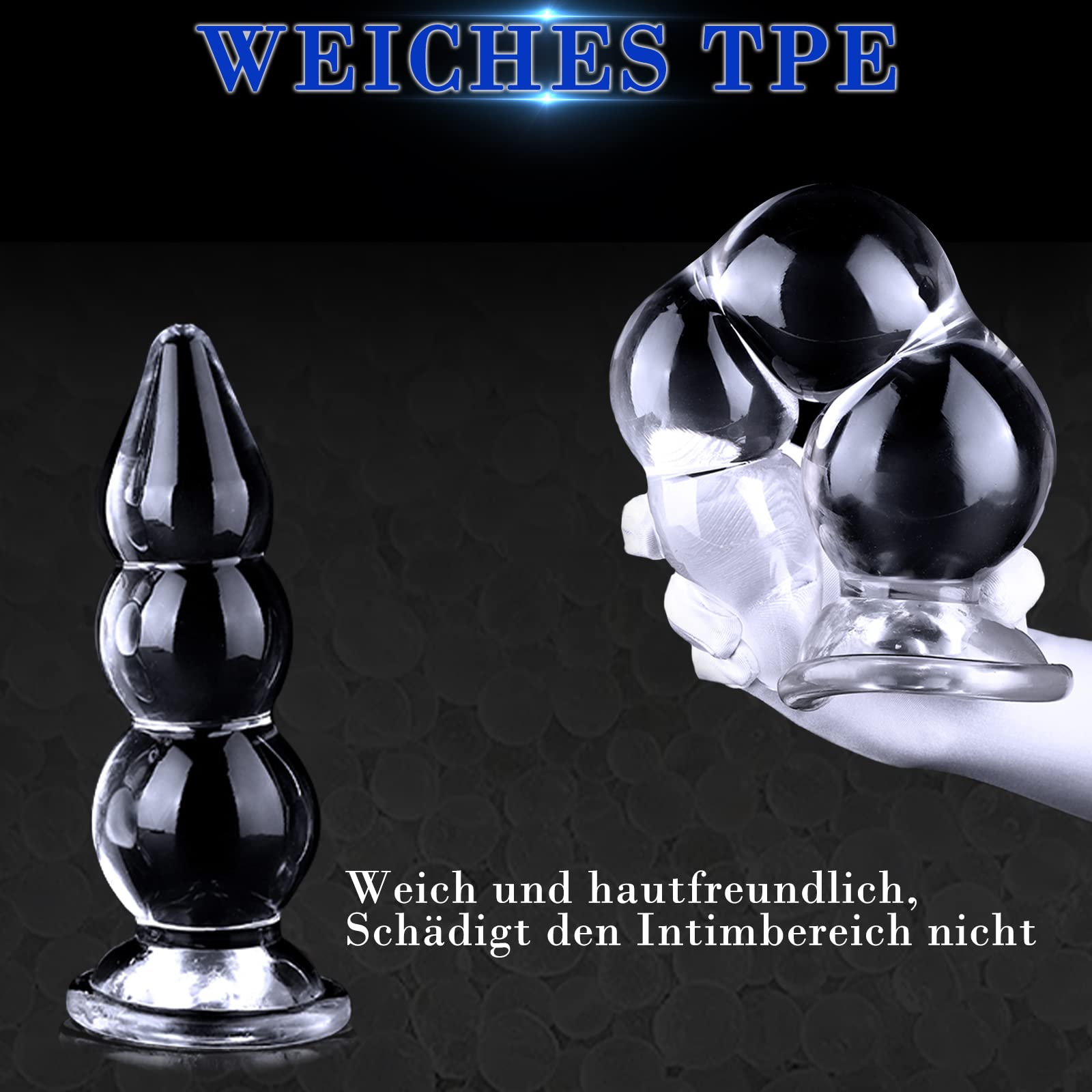 BDSMYOU Plug Anale Dildo Anale Anal Plug con Ventosa,Sex Toys Analesex Toy Stimolatore Prostata per Lui,Dildo XXL Gigante Dilatatore Ano per Donna Uomo,Toys Sessuali per Coppie (M)