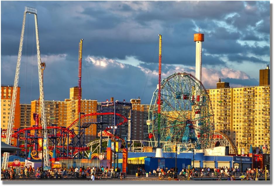 Trademark Fine Art Coney Island Canvas Art by CATeyes, 30 by 47-Inch