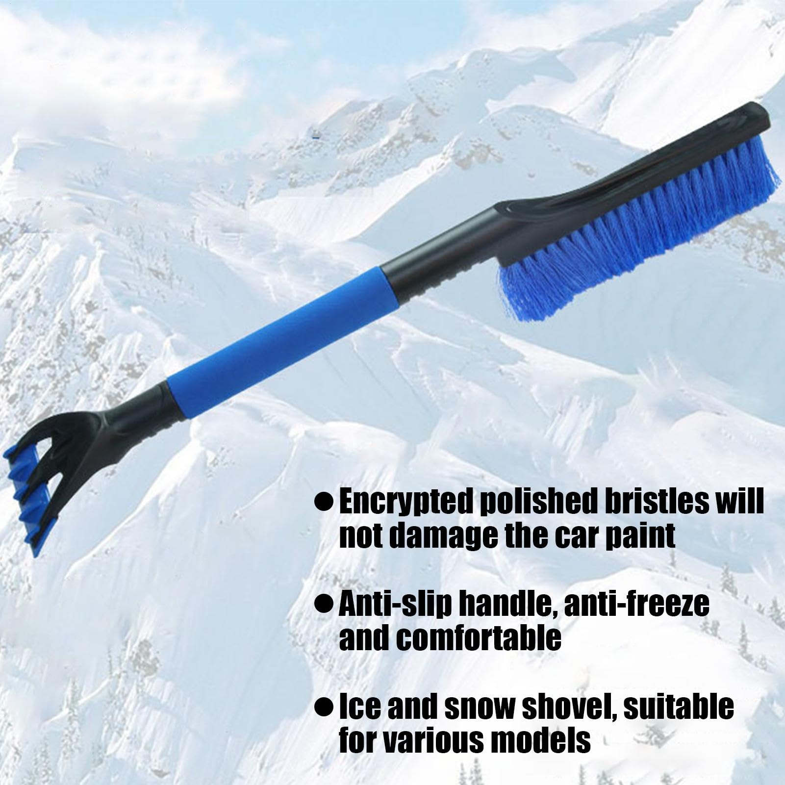 Spazzola Da Neve Con Raschietto Per Ghiaccio Attrezzo Invernale Raschietto | Spazzola Estensibile Neve Con Impugnatura Schiuma Per Parabrezza, Camion, SUV, Veicoli