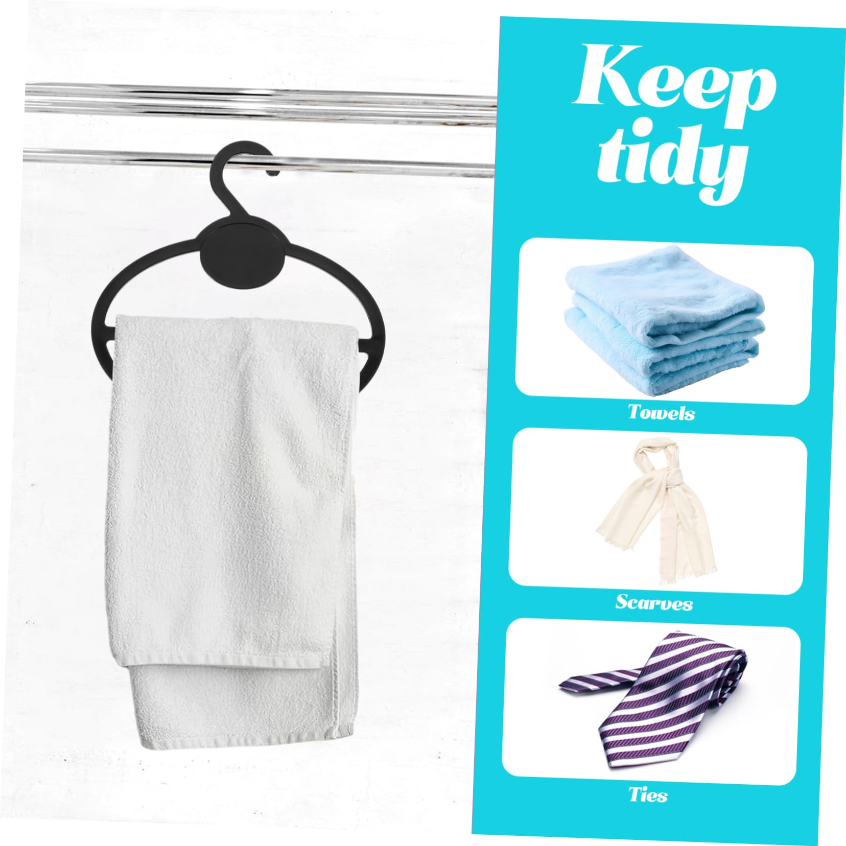 DECHOUS 10Pcs Scarf Hanging Organizer Multi Functional Storage Hanger for Scarves Belts Ties Towels for Closet Display Cabinets Versatile Design