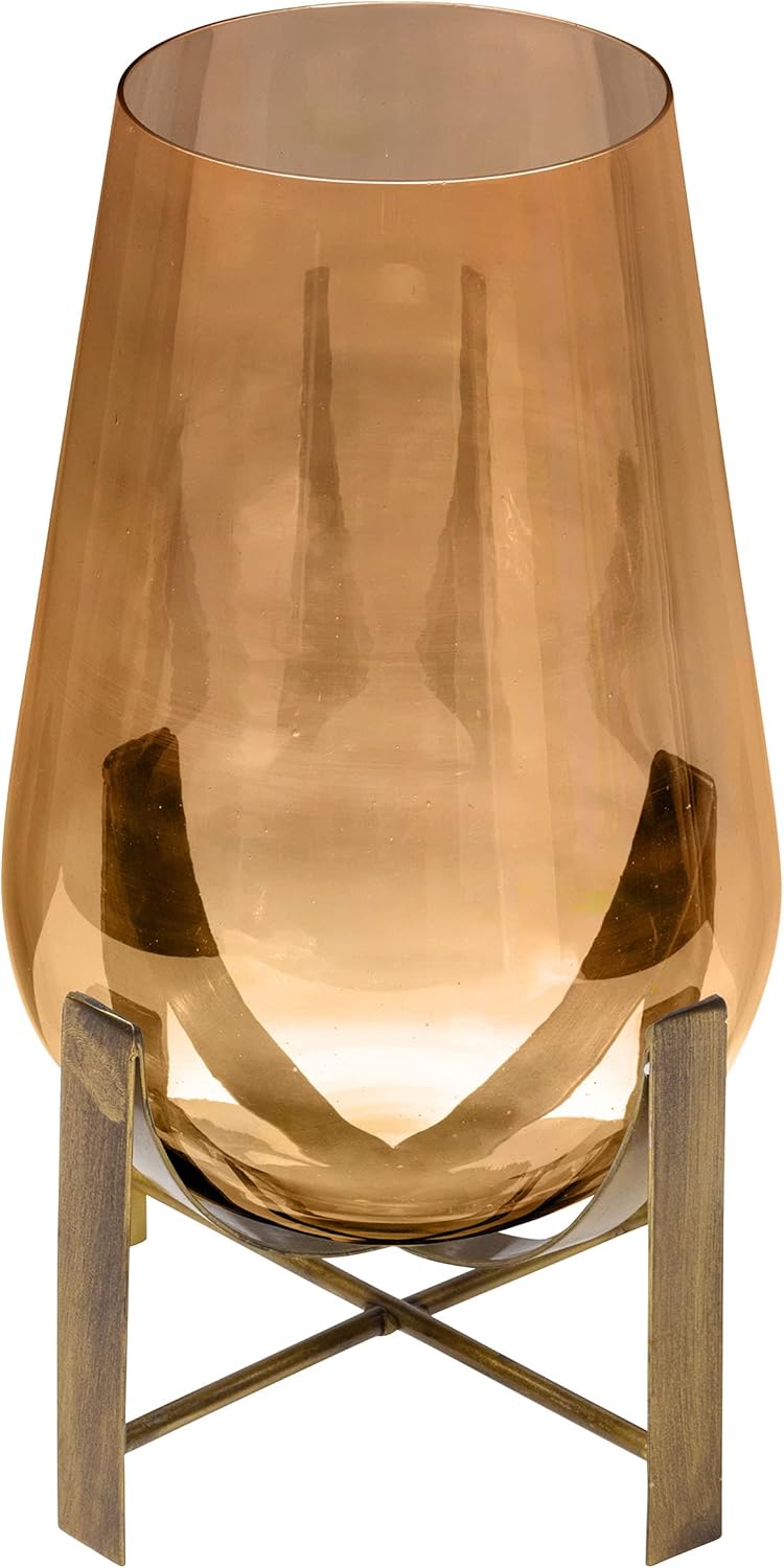 Karma Gifts, Glass Hurricane, Amber Small