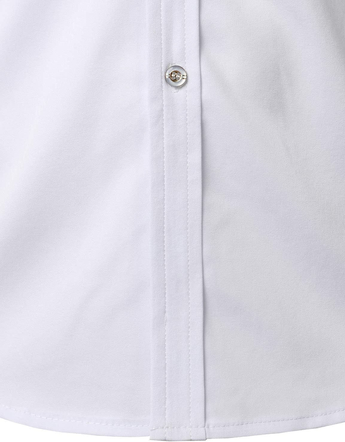 ZEROYAA Mens Hipster Gold Embroidery Mandarin Collar Slim Fit Short Sleeve Casual Dress Shirts - Image 5