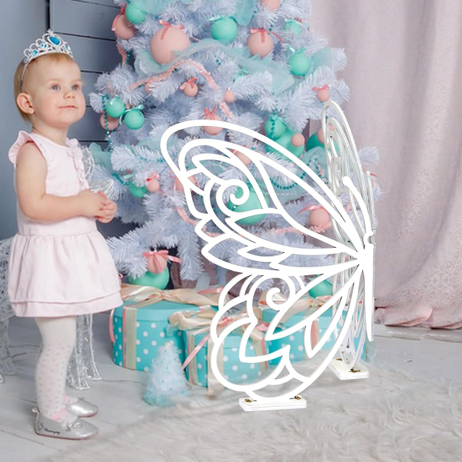 Large Size Wooden Butterfly Decor Giant Butterfly Decorations Craft Butterfly White Butterflies Large Butterfly Decorations DIY Art Craft for Room Decor Wedding Party (White)