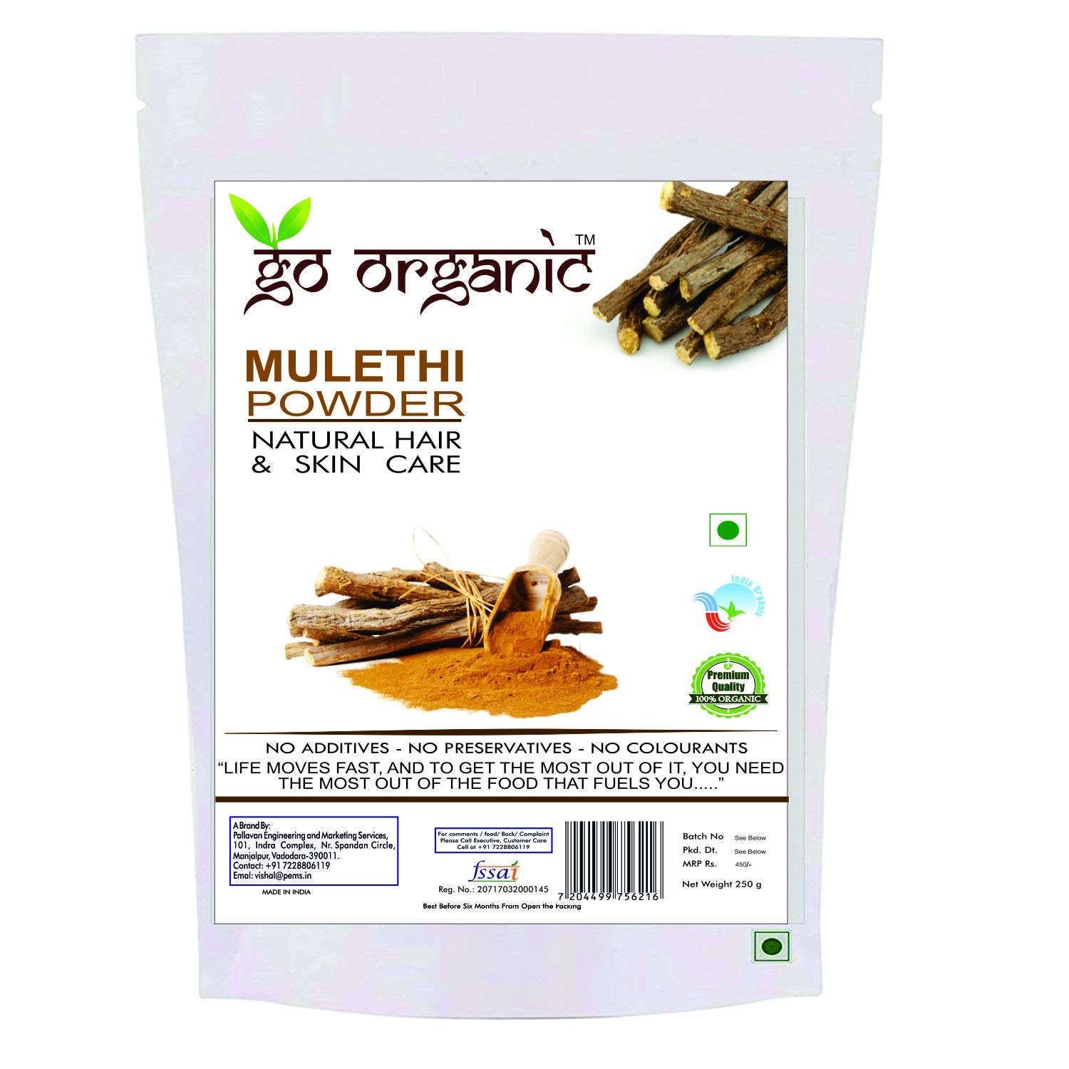 Go Organic Mulethi Powder, 250 g