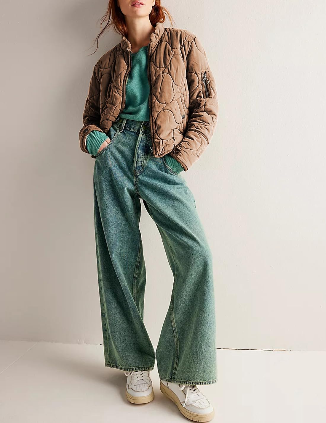 Women's Lightweight Zip Up Outerwear Coat Quilted Jacket Warm Down Puffer Jacket With Pockets - Image 4