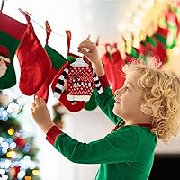 Vista 6 de Chalyna 6 piezas de ropa de muñeca de Navidad, accesorios de Navidad, suéter pequeño, ropa de punto, accesorio de Navidad, accesorios de ropa