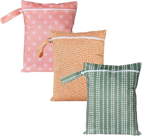 Bolsa húmeda para bebé, traje de baño, bolsa de pañales y viajes, impermeable, reutilizable, a prueba de fugas, para ropa húmeda, trajes de baño,