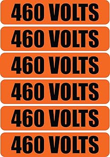 460 Volts Voltage & Conduit Markers | Stickers | Decals | Labels Electrical 6X by Awareness Vinyl