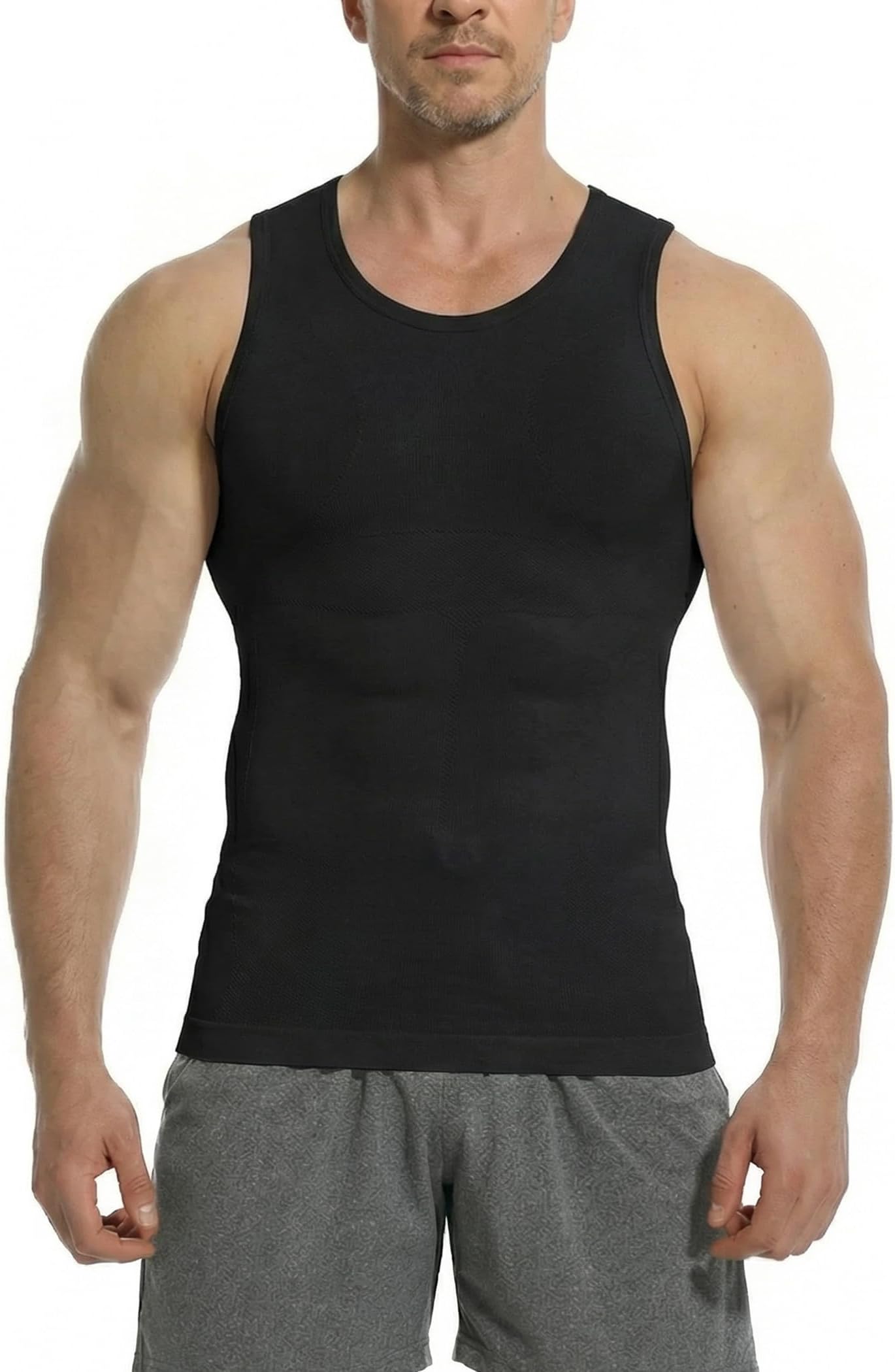 Compression Shirt Men, Slimming Tank Top, Gynecomastia Undershirts, Tummy Control Shapewear, Mens Body Shaper Vest