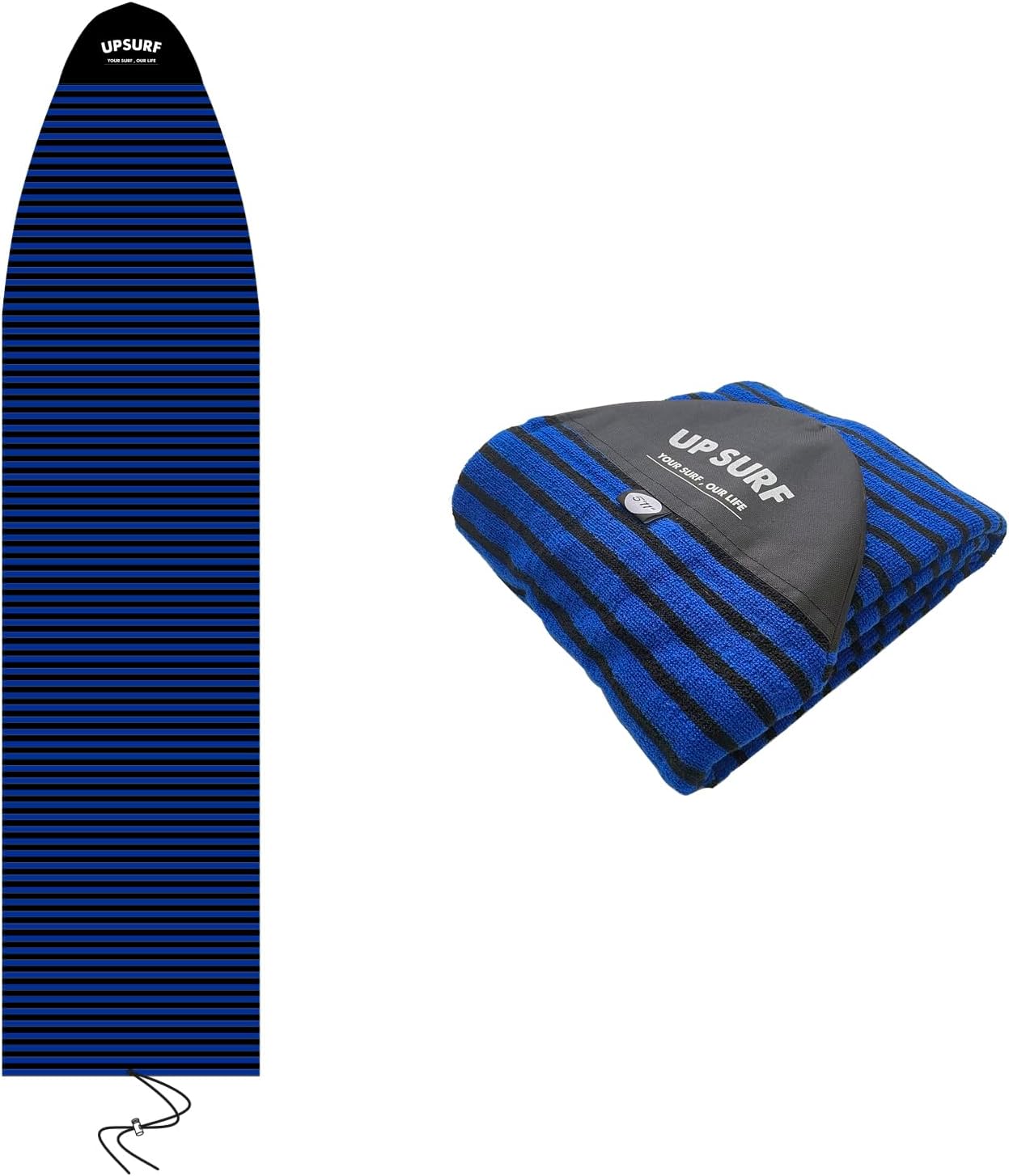 UPSURF 5'11"/6'1"/6'4"Surfboard Sock Cover-short or fish board Sock Cover Light Protective Bag for Your Surf Board