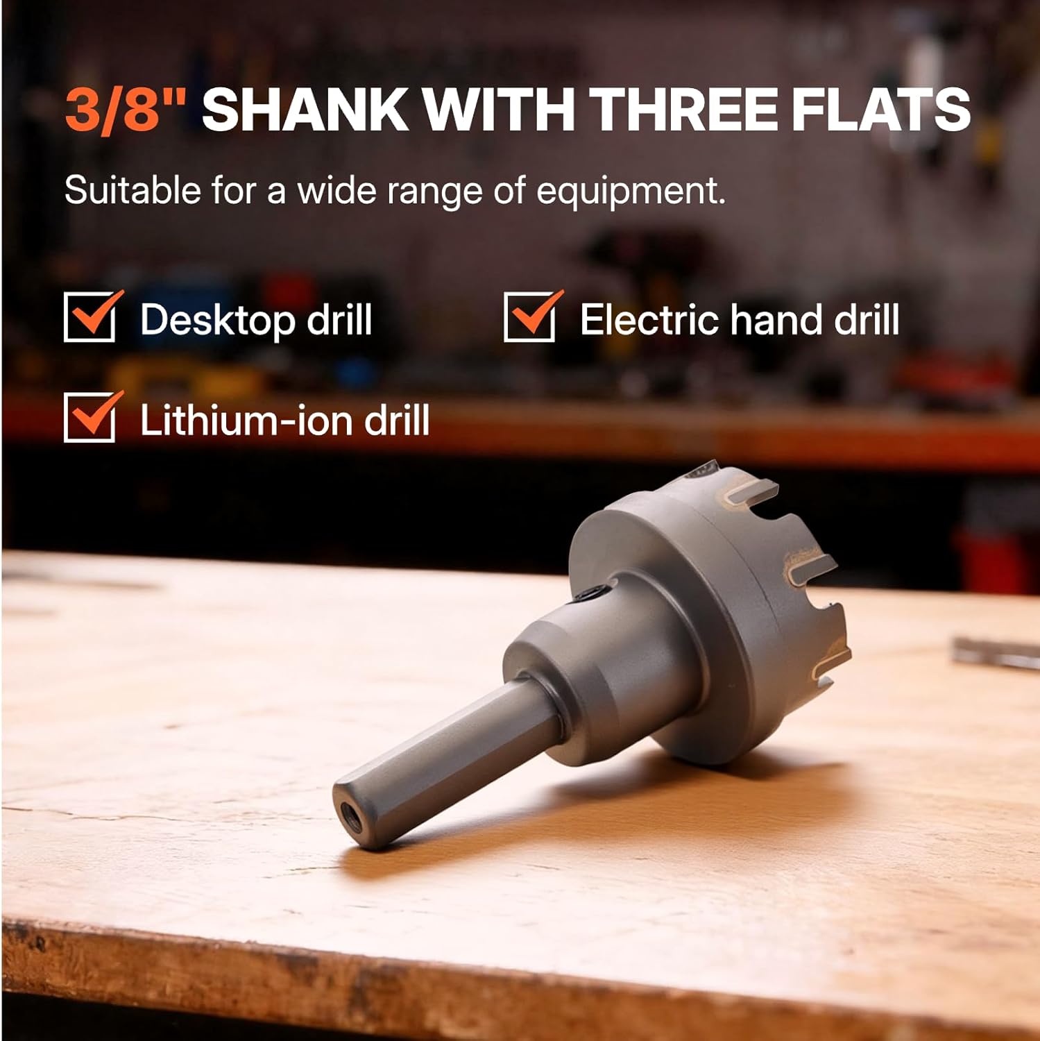 BLACK CANYON 5 Pcs Carbide Hole Saw Kit, Heavy Duty Hole Saw kit, Includes 7/8" / 1-1/8"/ 1-3/8"Carbide Hole Cutters and Pilot Bits & Hex Hey, for Stainless Steel/Iron/Aluminum/Metal