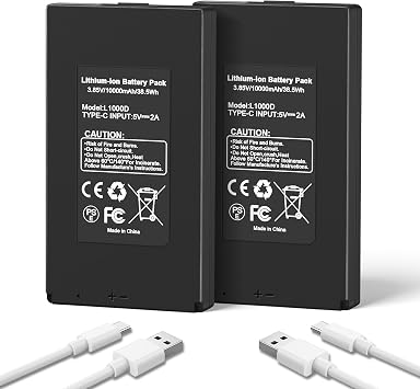 ANTIEE LIT-22 Battery Pack 7000mAh - Rechargeable Battery Compatible with GardePro Trail Camera E6P, E8P, X60P, X66P, E6PCF, E6PMB, E8PMB, E8PWF, X60PMB, L1000D, LN800 2-Pack